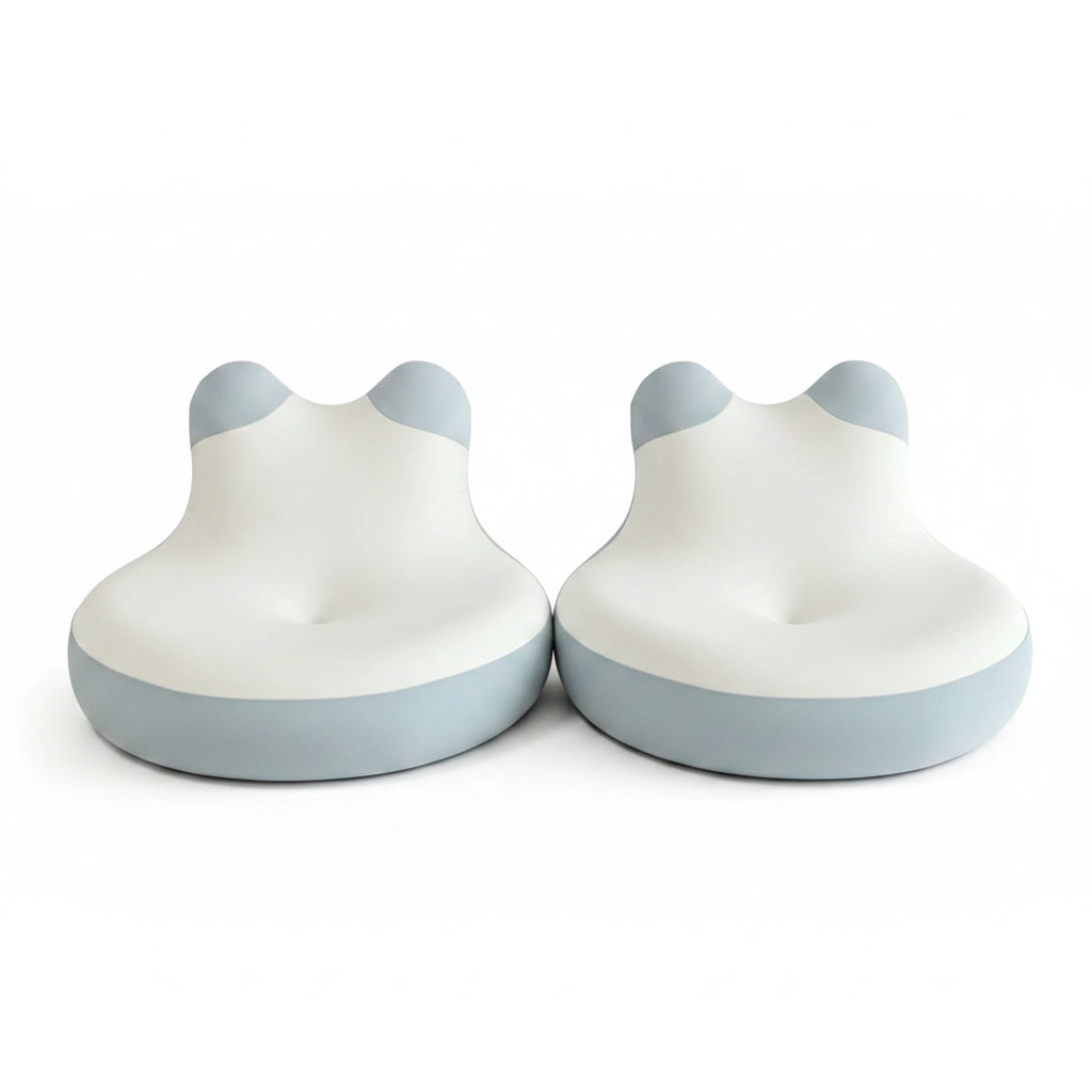Set of 2 Blue Scroll Pillows – Elevate Your Comfort Anywhere