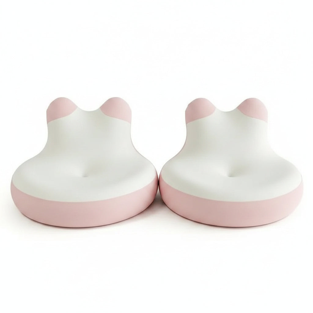 Set of 2 Pink Scroll Pillows - Elevate Your Comfort and Style