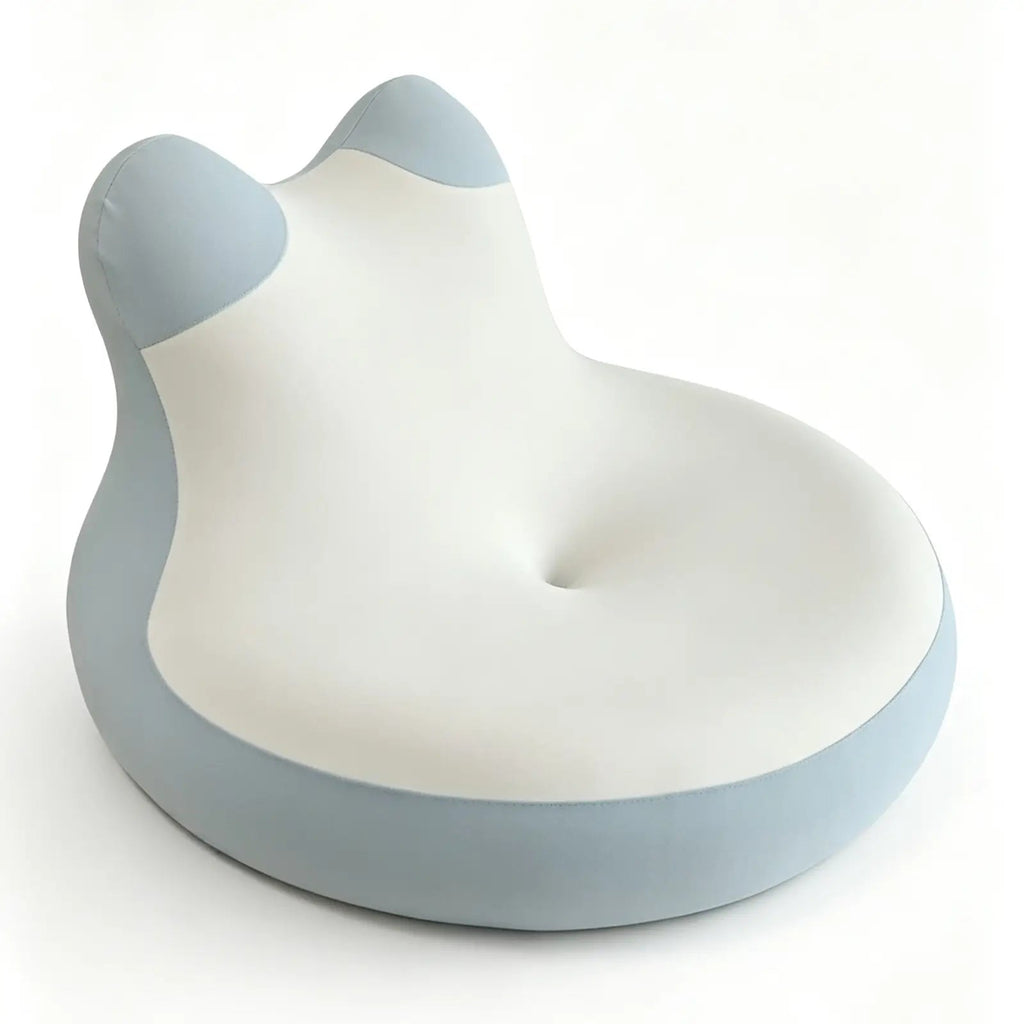 CozyEnjoy Scroll Pillow For Bed -Blue